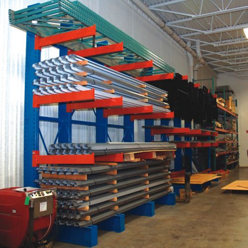 Cantilever loaded with mis. metal products