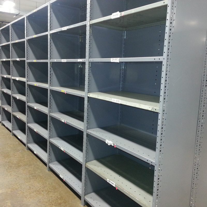 Clip Metal Shelving with Closed Back Pallet Rack Unlimited Used