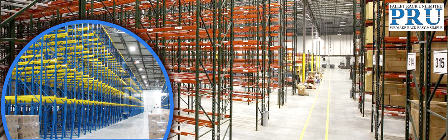blue-and-yellow-colored-pallet-racks-and-red-and-green-colored-pallet-racks-with-brown-boxes-in-background