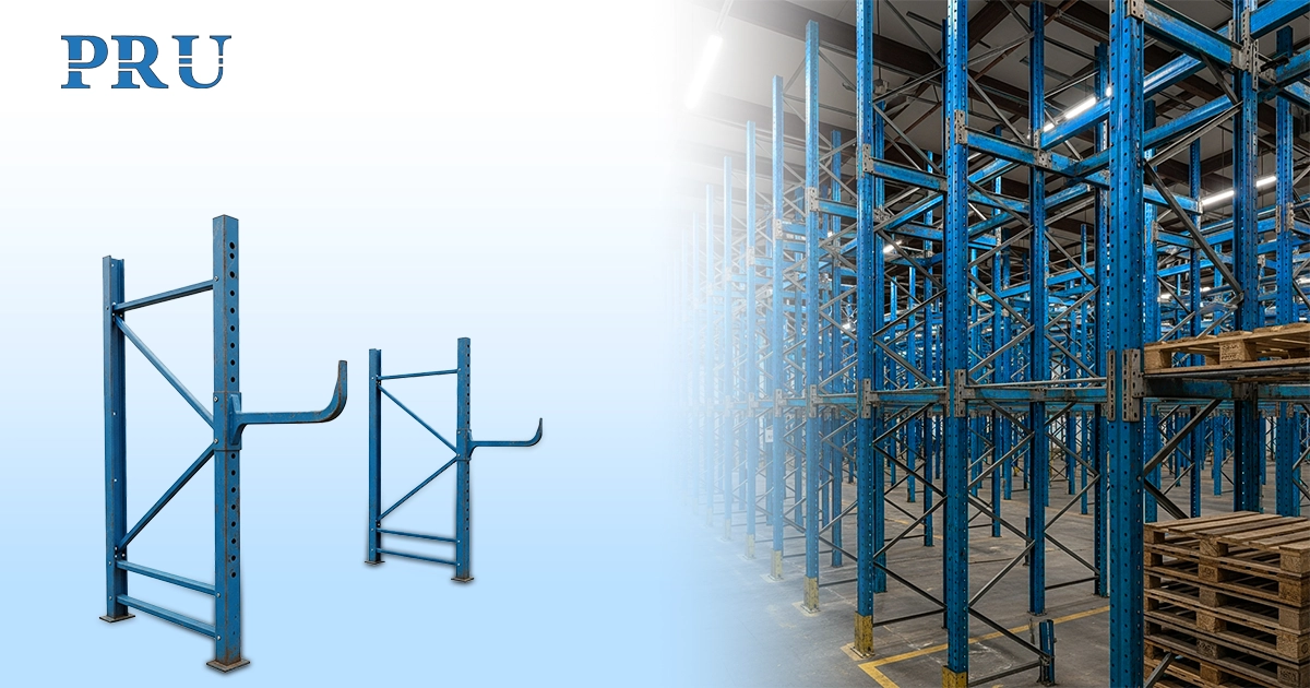 The banner features used pallet rack systems for warehouses and atlanta used warehouse racks for sale.